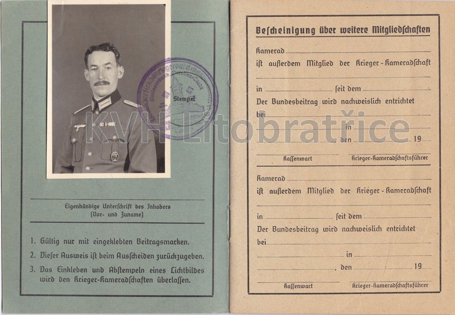 Nationalsozialistischer Reichskriegerbund Mitgliedsbuch 2